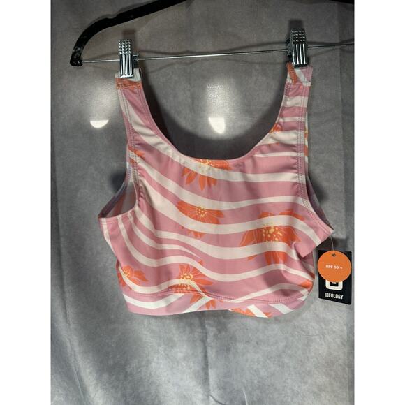 ID Ideology Girls Swim Top Pink Fluorite Size L - Picture 2 of 2